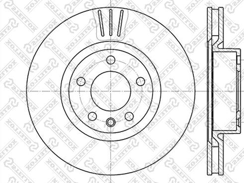 Stellox 6020-3622V-SX - Гальмівний диск autozip.com.ua