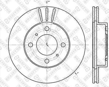 Stellox 6020-3021V-SX - Гальмівний диск autozip.com.ua