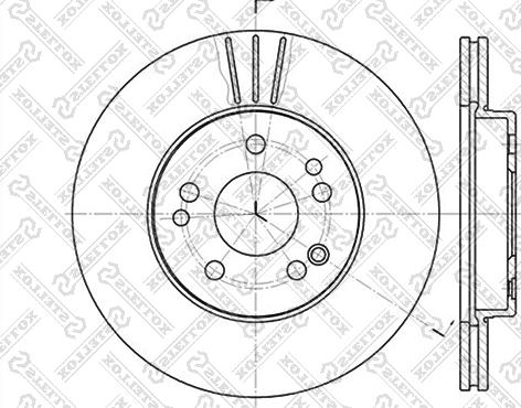 Stellox 6020-3308V-SX - Гальмівний диск autozip.com.ua