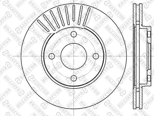 Stellox 6020-2549V-SX - Гальмівний диск autozip.com.ua