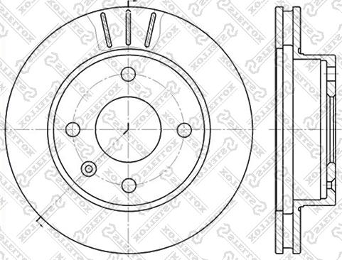 Stellox 6020-2514V-SX - Гальмівний диск autozip.com.ua