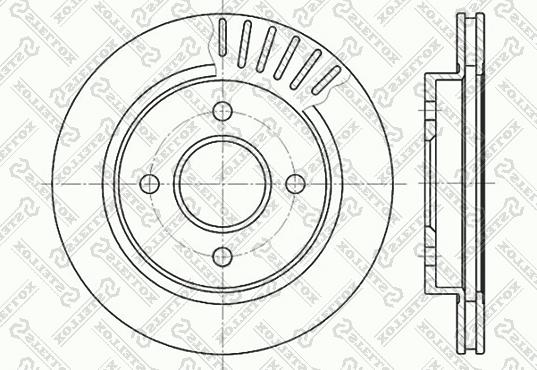 Stellox 6020-2535V-SX - Гальмівний диск autozip.com.ua