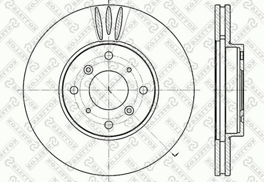 Stellox 6020-2625V-SX - Гальмівний диск autozip.com.ua