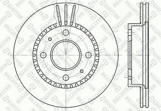 Stellox 6020-2244V-SX - Гальмівний диск autozip.com.ua