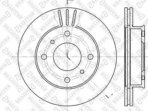 Stellox 6020-2230V-SX - Гальмівний диск autozip.com.ua