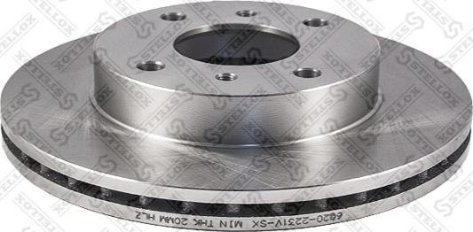 Stellox 6020-2231V-SX - Гальмівний диск autozip.com.ua