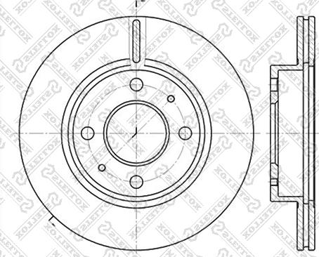 Stellox 6020-2232V-SX - Гальмівний диск autozip.com.ua