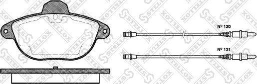 Stellox 619 004B-SX - Гальмівні колодки, дискові гальма autozip.com.ua