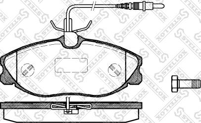 Stellox 615 004L-SX - Гальмівні колодки, дискові гальма autozip.com.ua