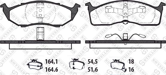 Stellox 621 000B-SX - Гальмівні колодки, дискові гальма autozip.com.ua