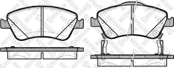 Stellox 001 084B-SX - Гальмівні колодки, дискові гальма autozip.com.ua