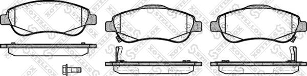 Stellox 001 081B-SX - Гальмівні колодки, дискові гальма autozip.com.ua