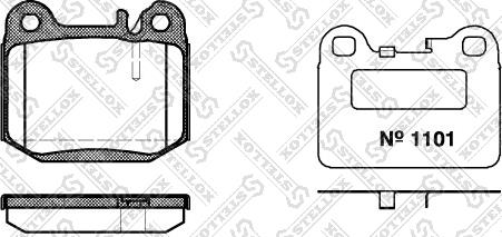 Stellox 025 040B-SX - Гальмівні колодки, дискові гальма autozip.com.ua