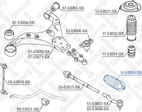 Stellox 14-53005-SX - Пильник, рульове управління autozip.com.ua