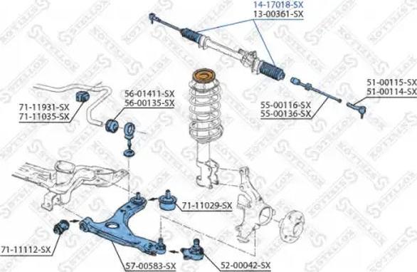 Stellox 14-17018-SX - Пильник, рульове управління autozip.com.ua