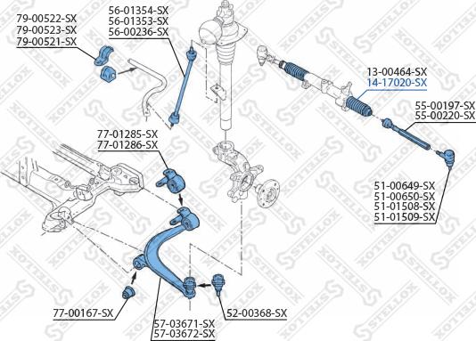Stellox 14-17020-SX - Пильник, рульове управління autozip.com.ua