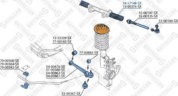 Stellox 14-17148-SX - Пильник, рульове управління autozip.com.ua