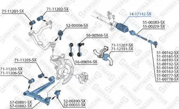 Stellox 14-17142-SX - Пильник, рульове управління autozip.com.ua