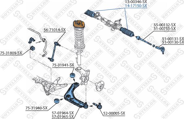 Stellox 14-17150-SX - Пильник, рульове управління autozip.com.ua