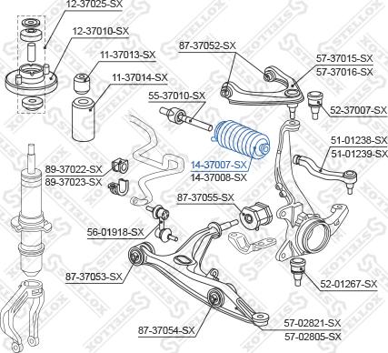 Stellox 14-37007-SX - Пильник, рульове управління autozip.com.ua