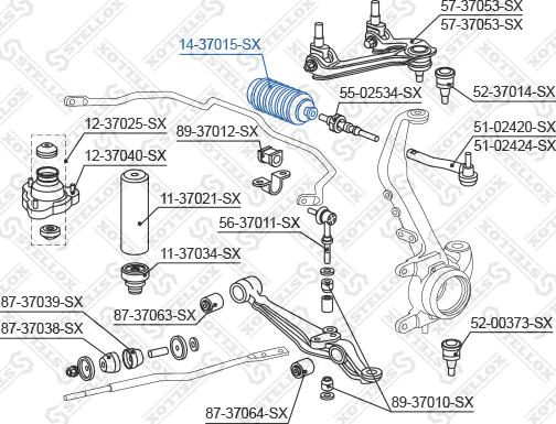 Stellox 14-37015-SX - Пильник, рульове управління autozip.com.ua