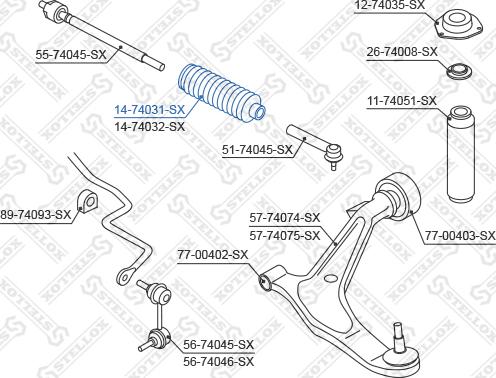 Stellox 14-74031-SX - Пильник, рульове управління autozip.com.ua