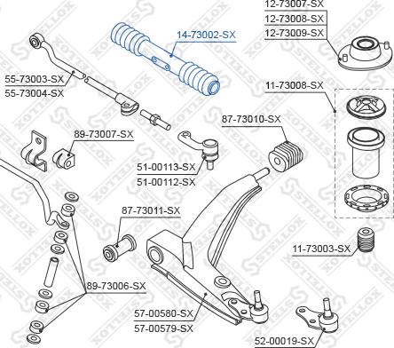 Stellox 14-73002-SX - Пильник, рульове управління autozip.com.ua