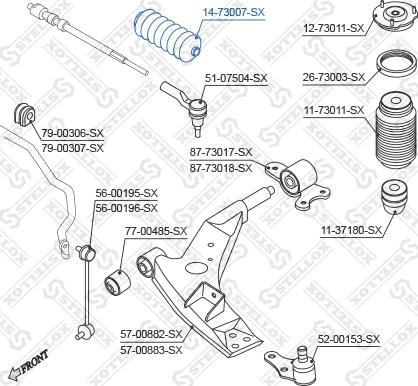 Stellox 14-73007-SX - Пильник, рульове управління autozip.com.ua