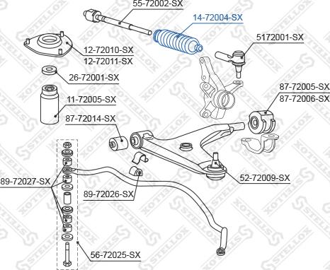 Stellox 14-72004-SX - Пильник, рульове управління autozip.com.ua