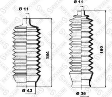 Stellox 14-72005-SX - Пильник, рульове управління autozip.com.ua