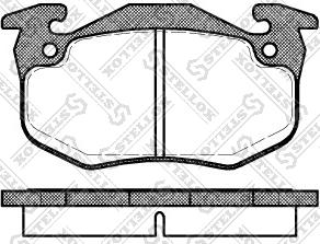 Stellox 155 080B-SX - Гальмівні колодки, дискові гальма autozip.com.ua