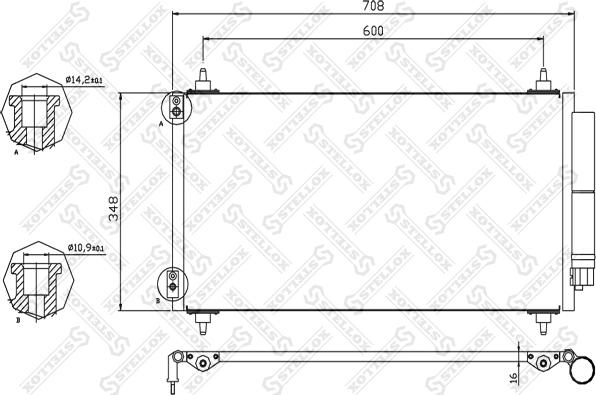 Stellox 10-45410-SX - Конденсатор, кондиціонер autozip.com.ua