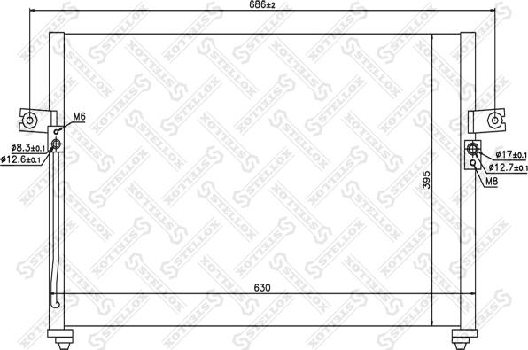 Stellox 10-45437-SX - Конденсатор, кондиціонер autozip.com.ua