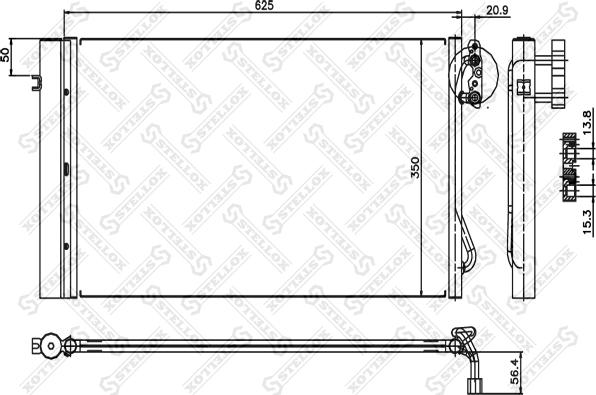 Stellox 10-45575-SX - Конденсатор, кондиціонер autozip.com.ua