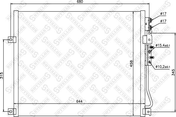Stellox 10-45576-SX - Конденсатор, кондиціонер autozip.com.ua