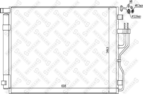 Stellox 10-45695-SX - Конденсатор, кондиціонер autozip.com.ua