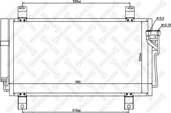 Stellox 10-45642-SX - Конденсатор, кондиціонер autozip.com.ua
