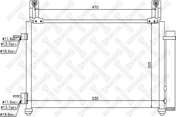 Stellox 10-45611-SX - Конденсатор, кондиціонер autozip.com.ua