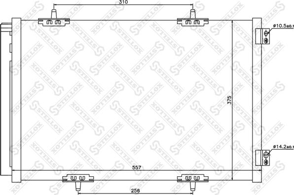 Stellox 10-45632-SX - Конденсатор, кондиціонер autozip.com.ua