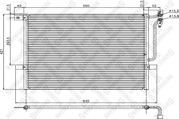 Stellox 10-45052-SX - Конденсатор, кондиціонер autozip.com.ua