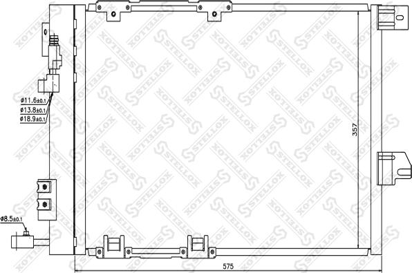 Stellox 10-45015-SX - Конденсатор, кондиціонер autozip.com.ua