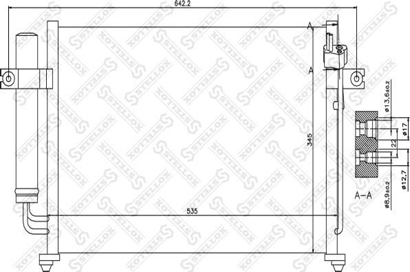 Stellox 10-45027-SX - Конденсатор, кондиціонер autozip.com.ua