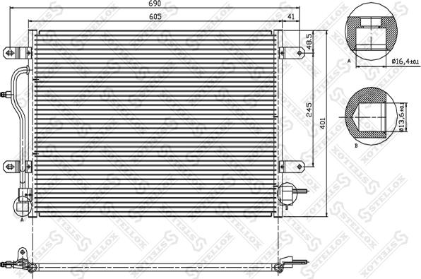 Stellox 10-45071-SX - Конденсатор, кондиціонер autozip.com.ua
