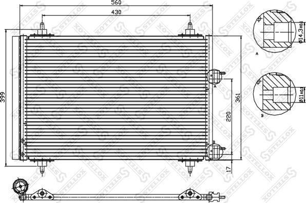 Stellox 10-45145-SX - Конденсатор, кондиціонер autozip.com.ua