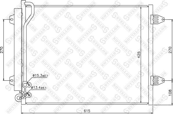 Stellox 10-45163-SX - Конденсатор, кондиціонер autozip.com.ua