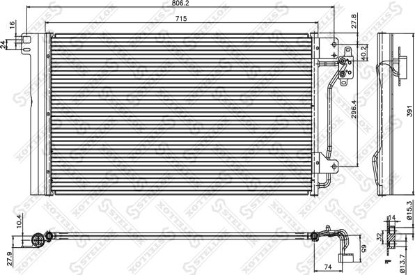 Stellox 10-45167-SX - Конденсатор, кондиціонер autozip.com.ua