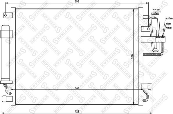 Stellox 10-45108-SX - Конденсатор, кондиціонер autozip.com.ua