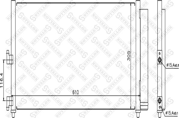 Stellox 10-45116-SX - Конденсатор, кондиціонер autozip.com.ua