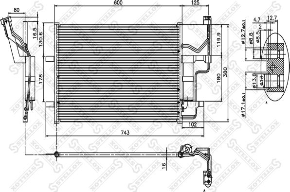 Stellox 10-45118-SX - Конденсатор, кондиціонер autozip.com.ua