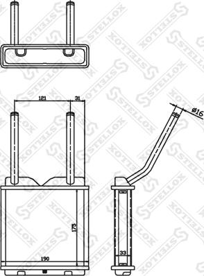 Stellox 10-35010-SX - Теплообмінник, опалення салону autozip.com.ua